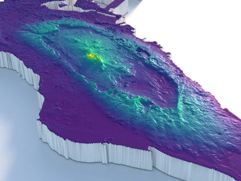 Bahrain Terrain Map 3D Model
