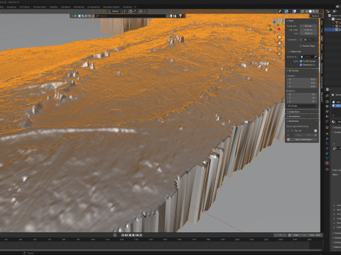 Bahrain Terrain Map Model 3D