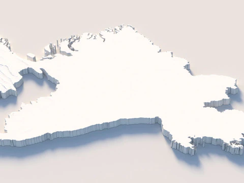 Bangladesh Terrain Map 3D Model