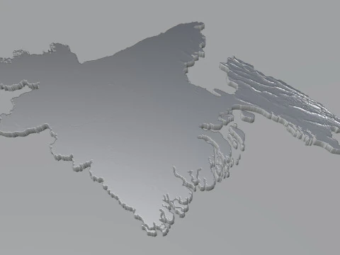 Bangladesh Terrain Map 3D Model
