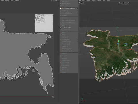 Bangladesh Terrain Map 3D Model
