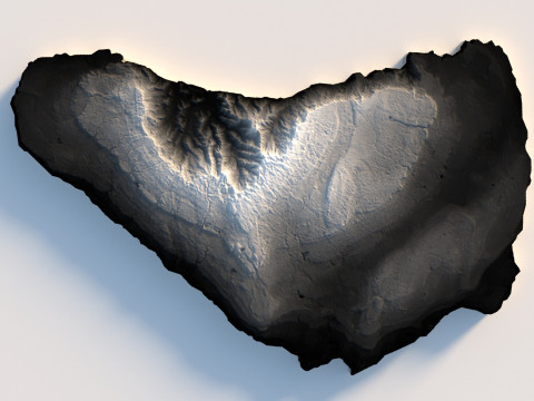 Barbados Terrain Map 3D मॉडल