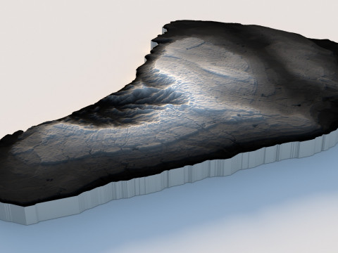 Barbados Terrain Map 3D मॉडल