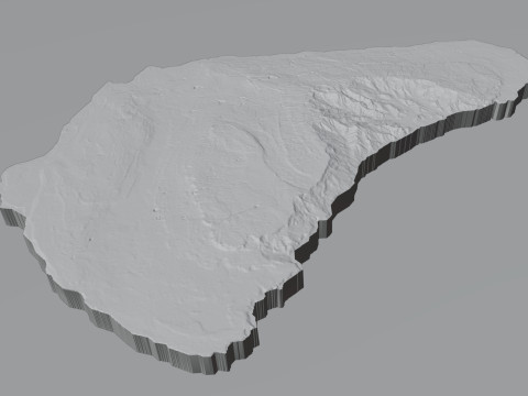 Barbados Terrain Map 3D मॉडल