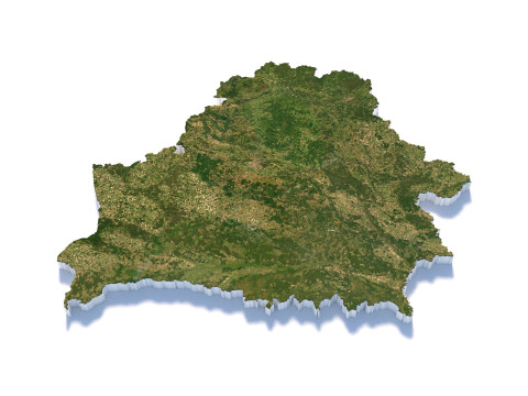 Belarus Terrain Map 3D Model