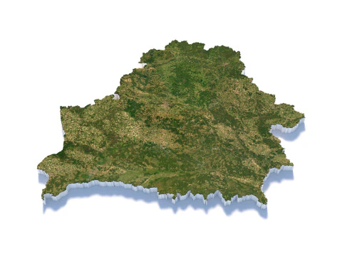 Mappa del terreno della Bielorussia Modello 3D