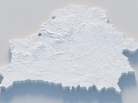 Belarus Terrain Map 3Dモデル