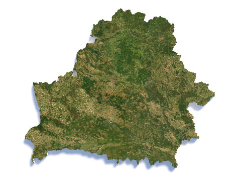 Belarus Terrain Map 3Dモデル