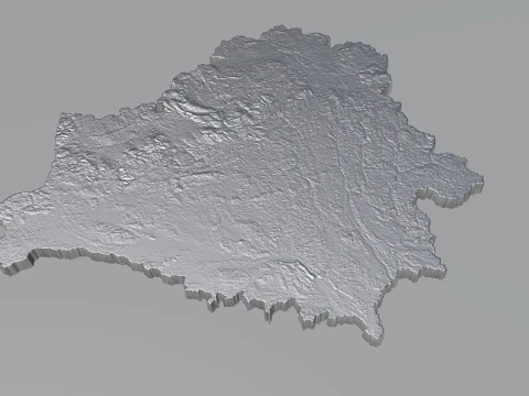 Belarus Terrain Map 3D Model