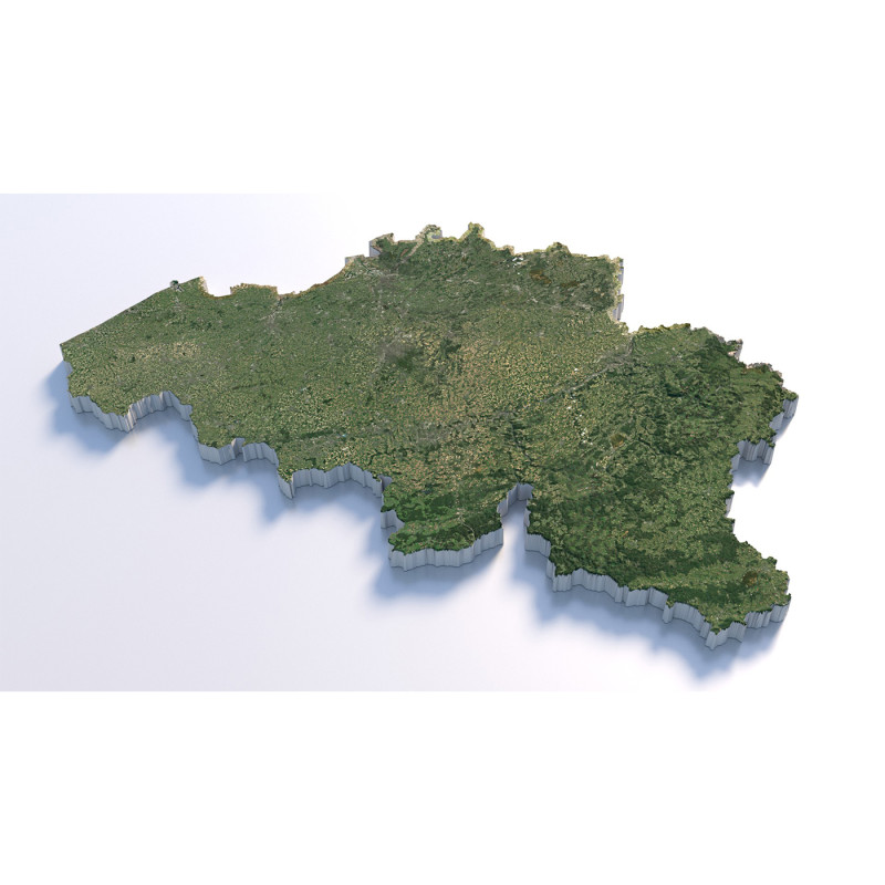 Belgium Terrain Map Modelo 3D .c4d .max .obj .3ds .fbx .stl .blend