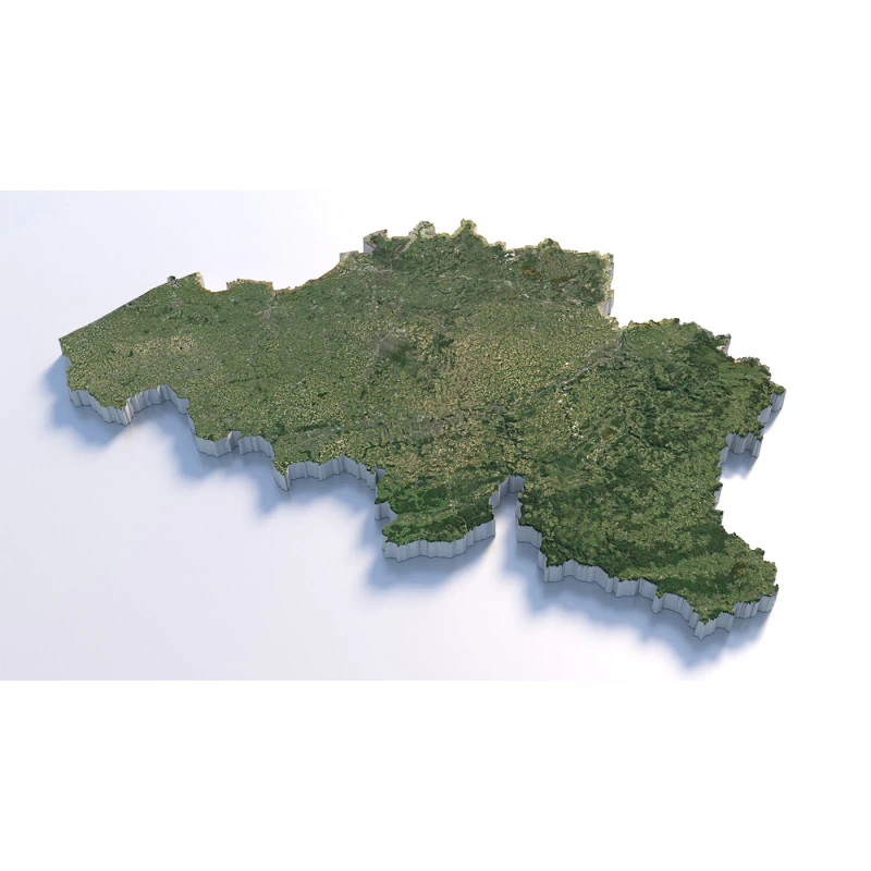 Belgium Terrain Map 3D Model .c4d .max .obj .3ds .fbx .stl .blend