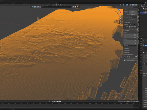 Belize Terrain Map 3D Model