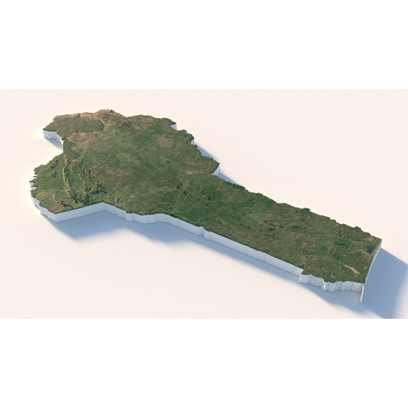 Benin Terrain Map Modelo 3D .c4d .max .obj .3ds .fbx .stl .blend