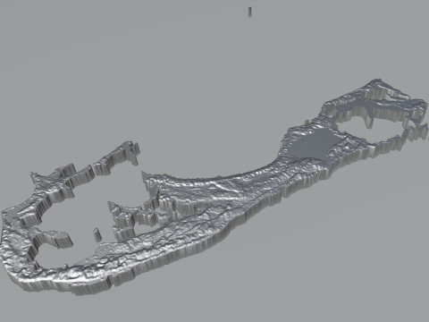 Bermuda Terrain Map 3D 모델