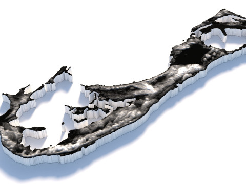 Bermuda Terrain Map 3D 모델