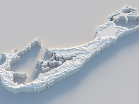 Bermuda Terrain Map 3D 모델