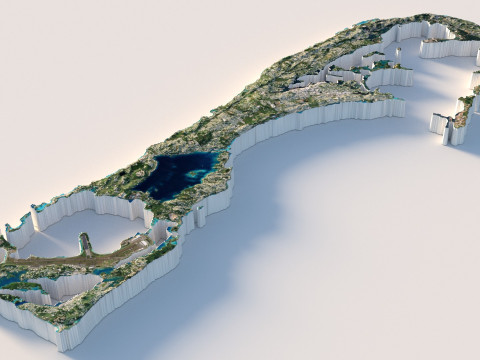 Bermuda Terrain Map 3D 모델