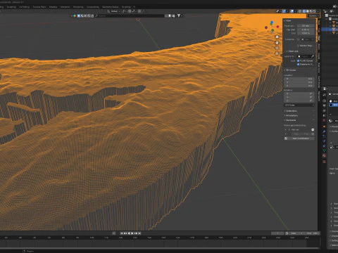 버뮤다 지형 지도 3D 모델