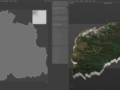 Bhutan Terrain Map Modèle 3D