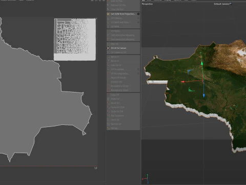 Bolivia Terrain Map 3D Model