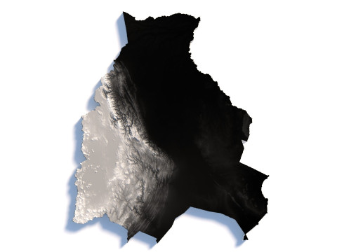 Bolivia Terrain Map Modèle 3D
