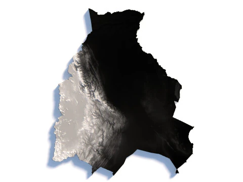 Bolivia Terrain Map 3D Model