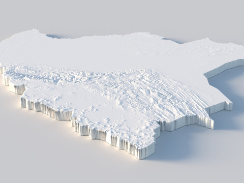 Bolivia Terrain Map Modèle 3D