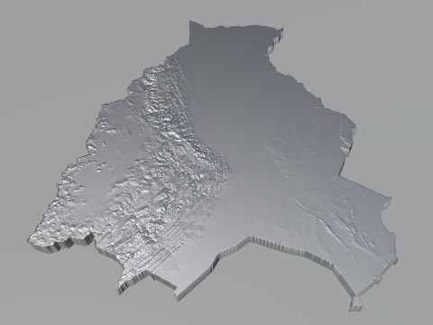 Bolivia Terrain Map Modèle 3D