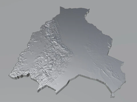 Bolivia Terrain Map 3D Model