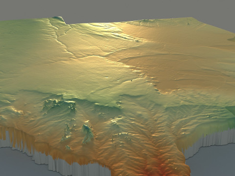Botswana Terrain Map Model 3D