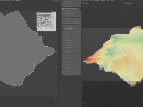 Botswana Terrain Map Model 3D
