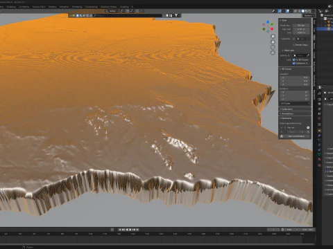 Botswana Terrain Map 3D Model