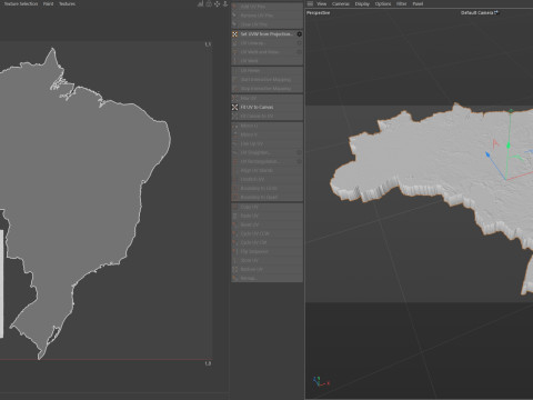 Brazil Terrain Map Modelo 3D
