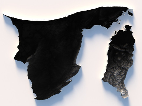 Brunei Terrain Map 3D Model