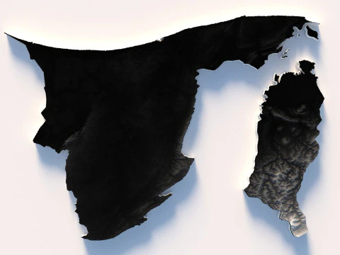 Brunei Terrain Map 3D Model