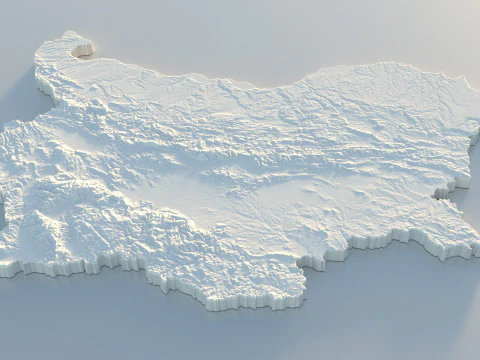 Bulgaria Terrain Map 3D Model