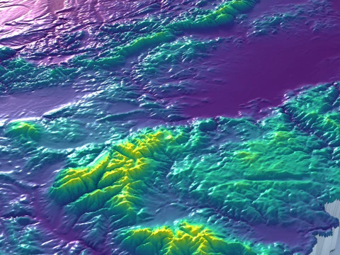 Bulgaria Terrain Map 3D Model