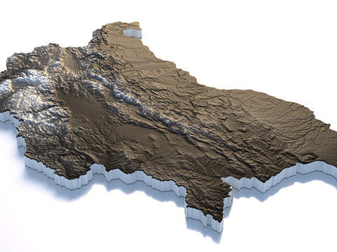 Bulgaria Terrain Map Model 3D