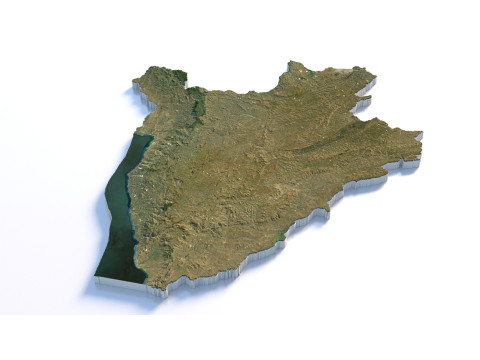 Burundi Terrain Map 3D मॉडल