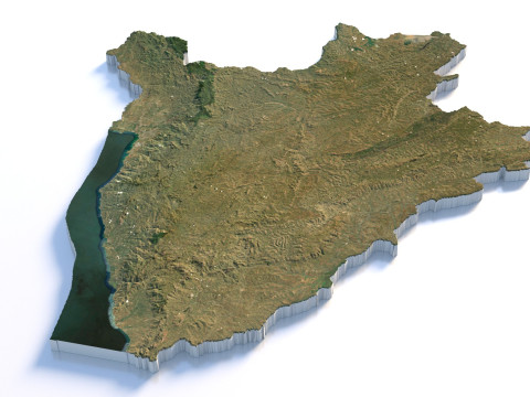 Burundi Terrain Map Modello 3D