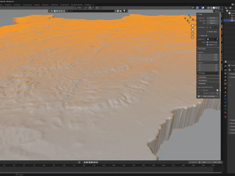 Burundi Terrain Map 3D Model