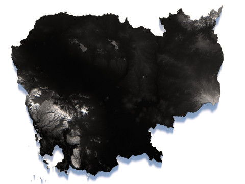 Cambodia Terrain Map 3D 模型