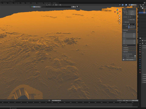 Cambodia Terrain Map 3D Model