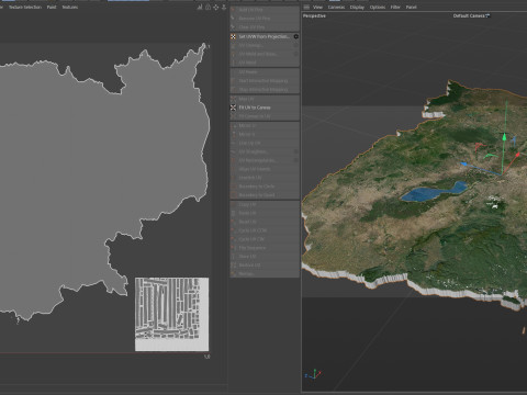 Cambodia Terrain Map 3D 模型