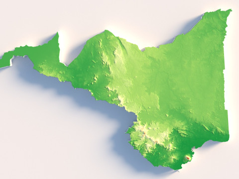 Cameroon Terrain Map 3D Model