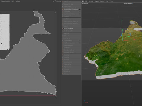 Cameroon Terrain Map 3D Model
