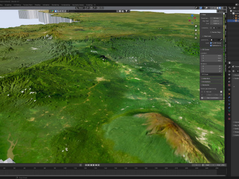 Cameroon Terrain Map 3D Model