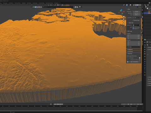 Canada Terrain Map 3D 모델