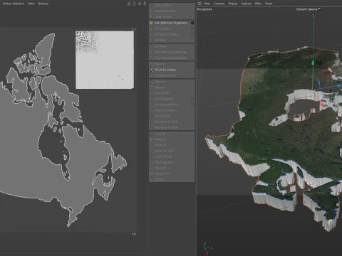 Canada Terrain Map 3D Model