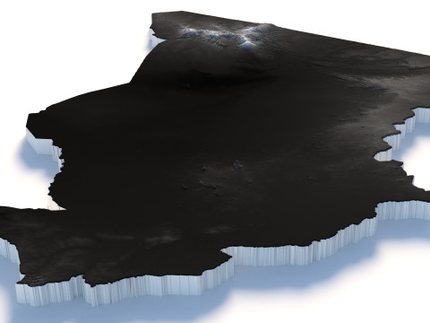 Chad Tchad Terrain Map 3D 모델